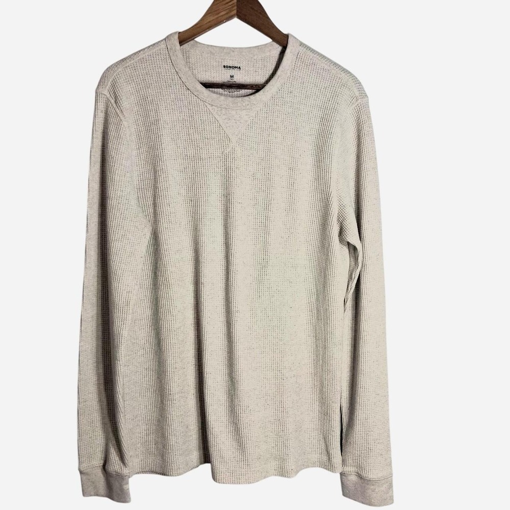 Men's Long Sleeve Waffle Knit Cotton & Polyester Thermal Shirt